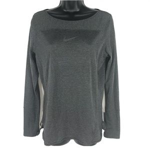 Nike Womens M Drifit AeroReact Running Shirt ls active thumbholes textured